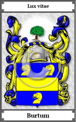 Burtum Family Crest Download (JPG)  Book Plated - 150 DPI