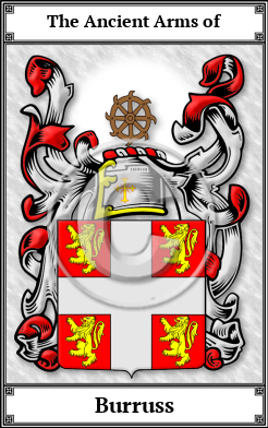 Burruss Family Crest Download (JPG)  Book Plated - 150 DPI