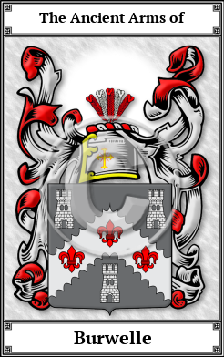 Burwelle Family Crest Download (JPG)  Book Plated - 150 DPI