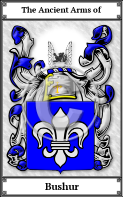 Bushur Family Crest Download (JPG)  Book Plated - 150 DPI