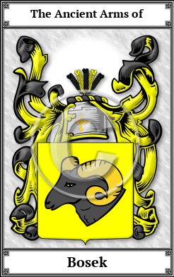 Bosek Family Crest Download (JPG) Book Plated - 600 DPI