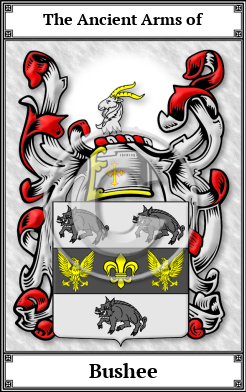 Bushee Family Crest Download (JPG)  Book Plated - 150 DPI
