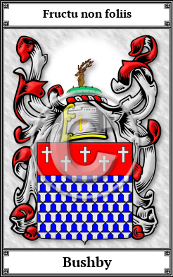 Bushby Family Crest Download (JPG)  Book Plated - 150 DPI