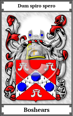Boshears Family Crest Download (JPG)  Book Plated - 150 DPI