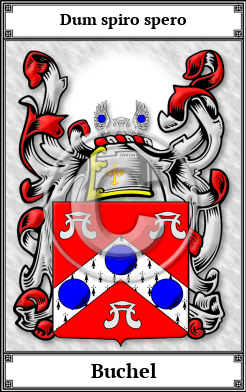 Buchel Family Crest Download (JPG) Book Plated - 600 DPI