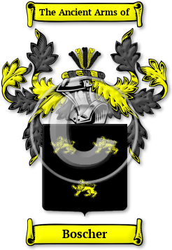 Boscher Family Crest Download (jpg) Legacy Series - 150 DPI