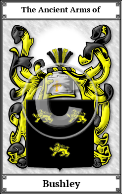 Bushley Family Crest Download (JPG) Book Plated - 600 DPI