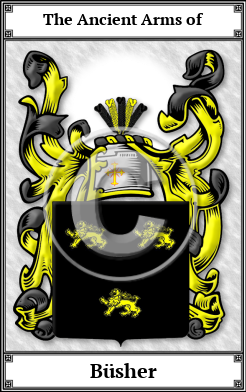 Büsher Family Crest Download (JPG)  Book Plated - 150 DPI