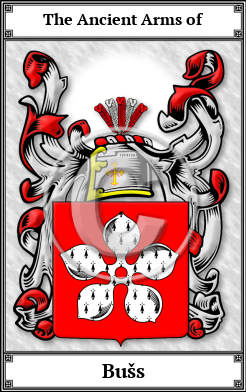 Bušs Family Crest Download (JPG)  Book Plated - 150 DPI