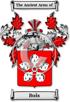 Bušs Family Crest Download (jpg) Legacy Series - 150 DPI
