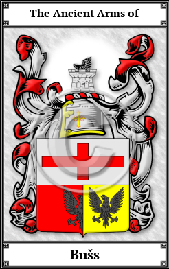 Bušs Family Crest Download (JPG) Book Plated - 150 DPI
