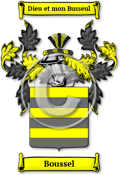 Boussel Family Crest Download (jpg) Legacy Series - 150 DPI