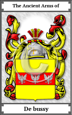 De bussy Family Crest Download (JPG) Book Plated - 150 DPI