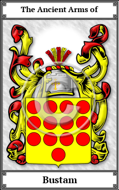 Bustam Family Crest Download (JPG)  Book Plated - 150 DPI