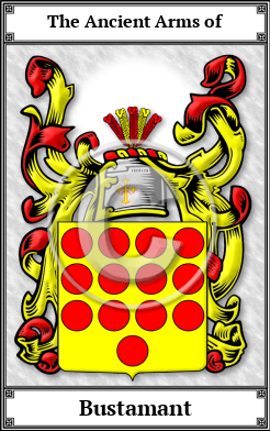 Bustamant Family Crest Download (JPG) Book Plated - 600 DPI