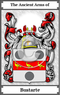 Bustarte Family Crest Download (JPG) Book Plated - 600 DPI
