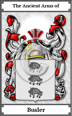 Busler Family Crest Download (JPG)  Book Plated - 150 DPI