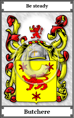 Butchere Family Crest Download (JPG) Book Plated - 600 DPI