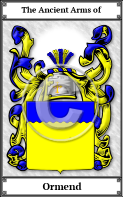 Ormend Family Crest Download (JPG)  Book Plated - 150 DPI