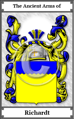 Richardt Family Crest Download (JPG)  Book Plated - 150 DPI