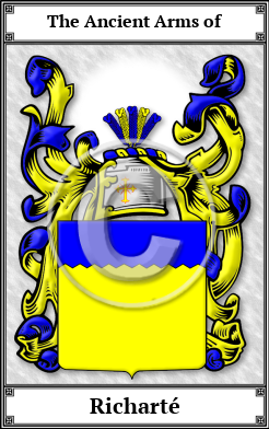 Richarté Family Crest Download (JPG)  Book Plated - 150 DPI