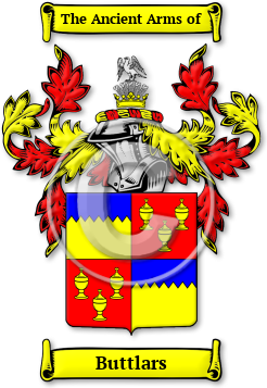 Buttlars Family Crest Download (jpg) Legacy Series - 150 DPI