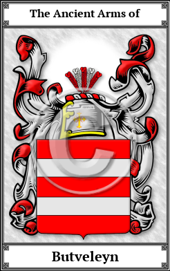 Butveleyn Family Crest Download (JPG)  Book Plated - 150 DPI