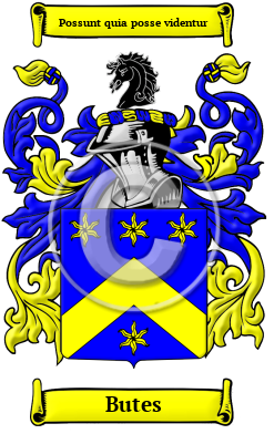 Butes Family Crest Download (JPG) Heritage Series - 600 DPI