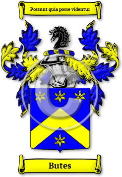 Butes Family Crest Download (jpg) Legacy Series - 150 DPI