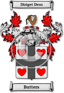 Butters Family Crest Download (jpg) Legacy Series - 150 DPI