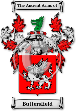 Buttersfield Family Crest Download (jpg) Legacy Series - 150 DPI