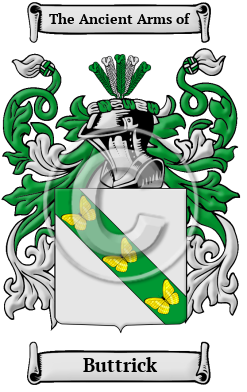 Buttrick Family Crest/Coat of Arms