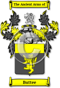 Buttee Family Crest Download (jpg) Legacy Series - 150 DPI