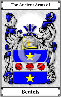 Beutels Family Crest Download (JPG)  Book Plated - 150 DPI