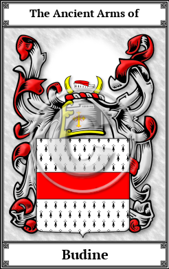 Budine Family Crest Download (JPG)  Book Plated - 150 DPI