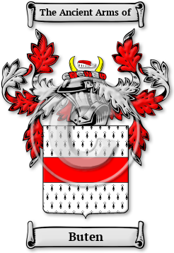 Buten Family Crest Download (jpg) Legacy Series - 150 DPI