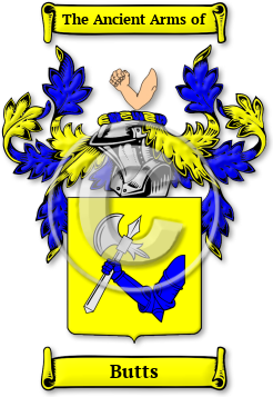 Butts Family Crest Download (jpg) Legacy Series - 150 DPI