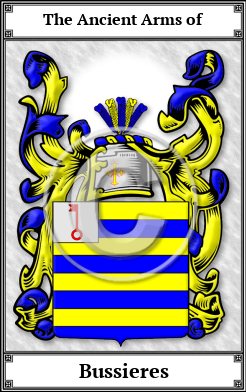 Bussieres Family Crest Download (JPG) Book Plated - 600 DPI