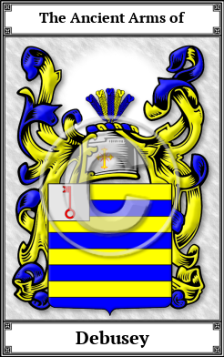 Debusey Family Crest Download (JPG)  Book Plated - 150 DPI