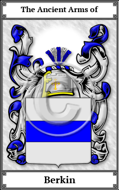 Berkin Family Crest Download (JPG)  Book Plated - 150 DPI