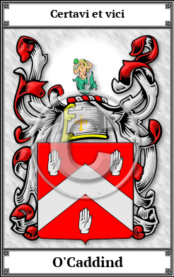 O'Caddind Family Crest Download (JPG)  Book Plated - 150 DPI
