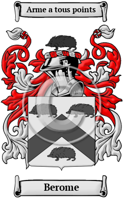 Berome Family Crest/Coat of Arms