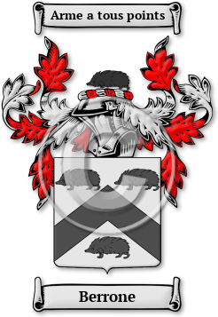 Berrone Family Crest Download (jpg) Legacy Series - 150 DPI