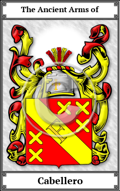 Cabellero Family Crest Download (JPG) Book Plated - 600 DPI