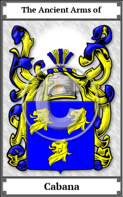 Cabana Family Crest Download (JPG) Book Plated - 600 DPI