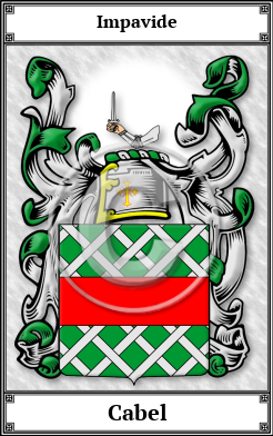 Cabel Family Crest Download (JPG) Book Plated - 600 DPI
