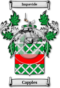 Capples Family Crest Download (jpg) Legacy Series - 150 DPI
