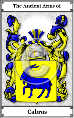 Cabras Family Crest Download (JPG)  Book Plated - 150 DPI