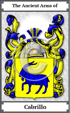 Cabrillo Family Crest Download (JPG)  Book Plated - 150 DPI