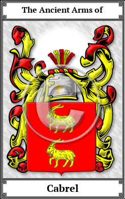 Cabrel Family Crest Download (JPG)  Book Plated - 150 DPI